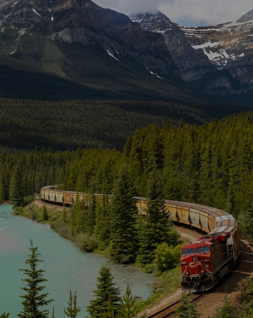 Freight train carrying containers